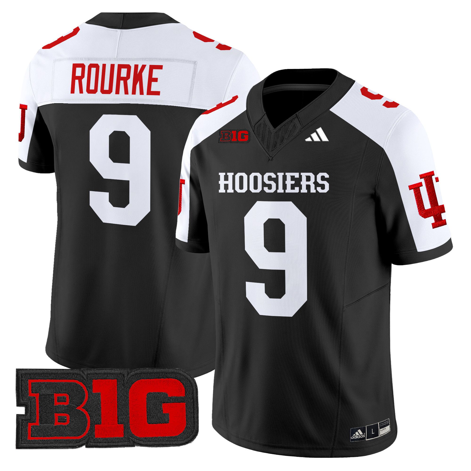 Men Indiana Hoosiers 9 Rourke Black 2024 Vapor Limited NCAA Jersey
